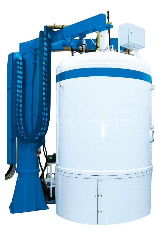 Installation de nitruration plasma ASPN avec enceinte à vide et bras de chargement